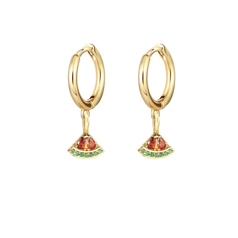 Tropical Fruit Mini Hoop & Stud Earrings - Creative European & American Ear Jewelry