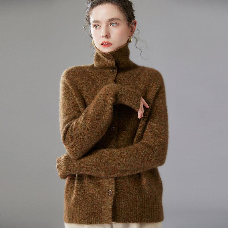 Fanzhen Women's Thick Cashmere Cardigan