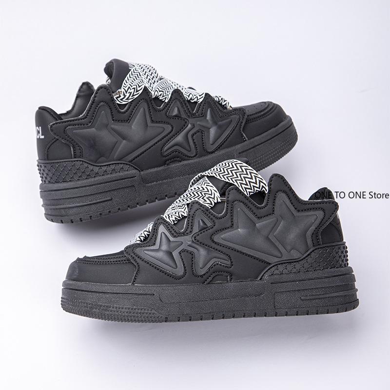 Fashion Men Women Sneakers Plus Size 41 42 Women's Casual Shoes Stars Chunky Sneakers Woman Thick Sole Sport Shoes Bread Shoes