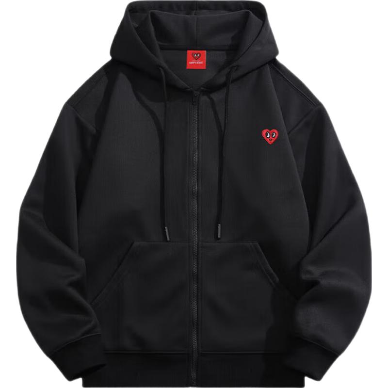 Charles Peach Heart Unisex Reißverschluss-Hoodie