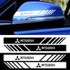 2pcs Car Rearview Mirror Stickers Side Stripe DIY Decal Car Styling For Mitsubishi Lancer X 10 Outlander 3 Pajero Asx L200