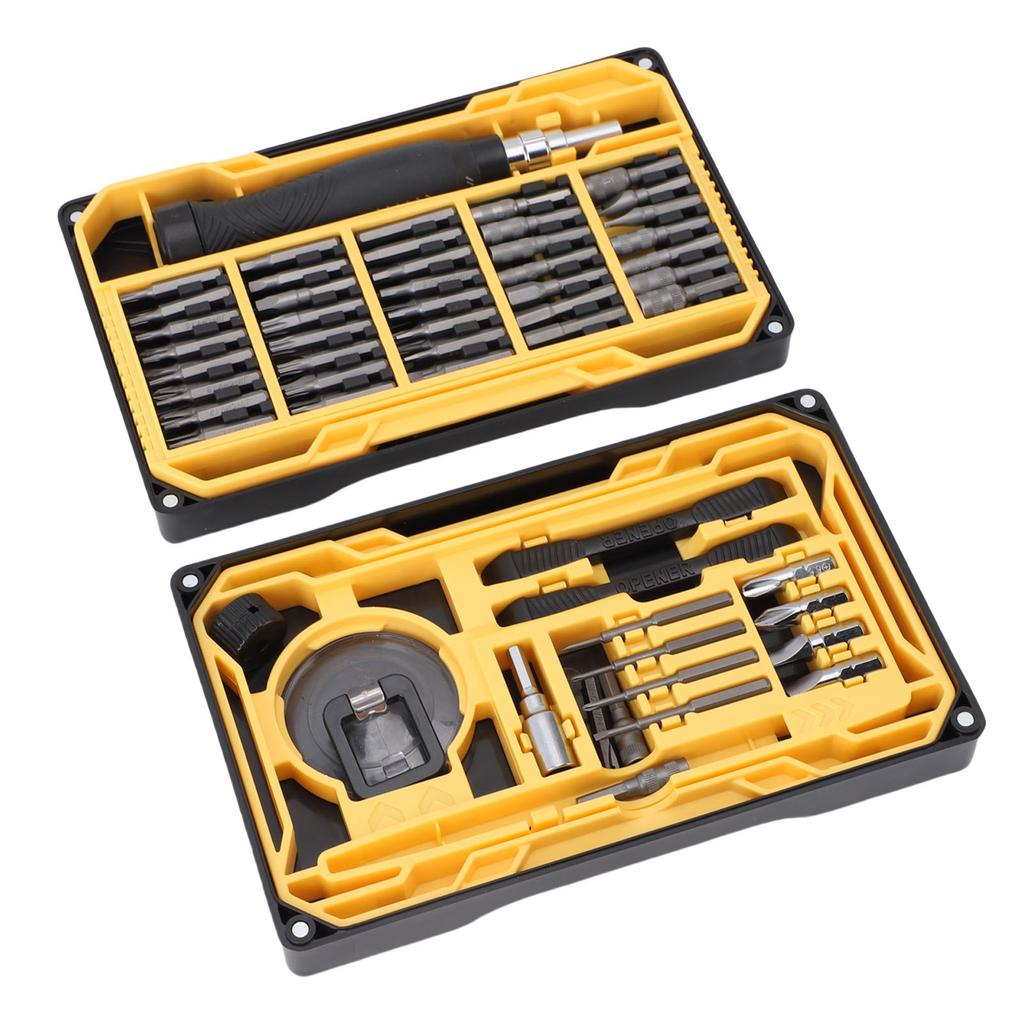 Precise Screwdriver Set Adjustable Torsion Reversible Screwdriver and 73 Bits with Magnetizer and Metal Tweezers