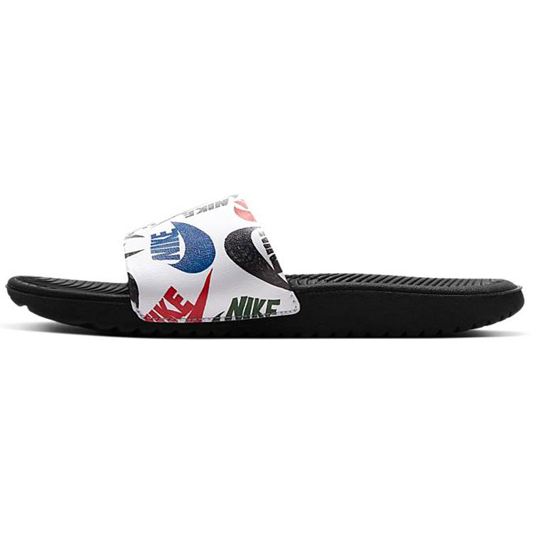 Nike Kawa Quick Dry Slippers Black White Kids  CT6619-010 28