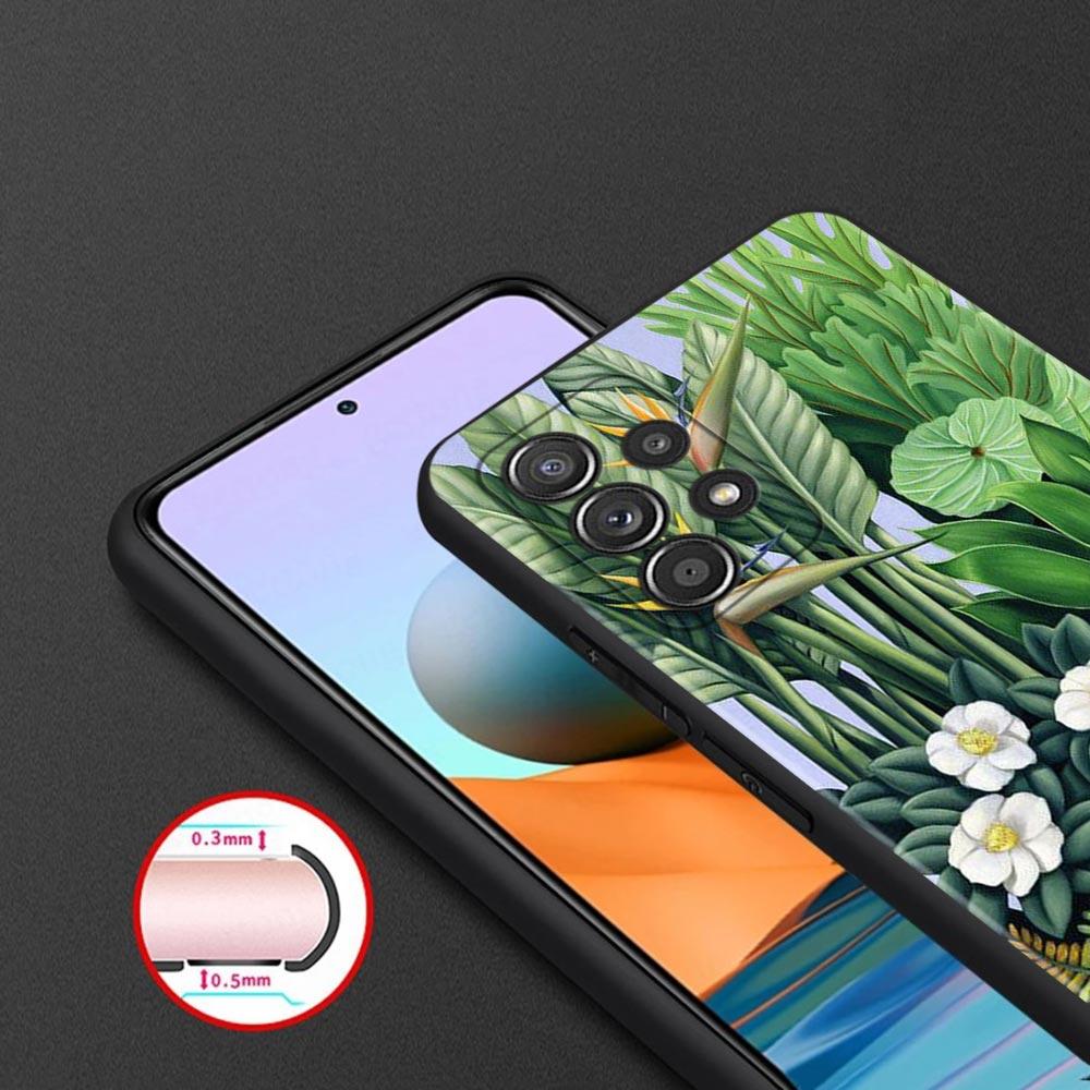 Vintage Banana Leaf Flower Case For Samsung Galaxy A51 A71 A01 A11 A21 A21s A31 A41 A72 A52 A42 A32 A22 A12 A02 A02s F42 Shell