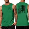 Men's Sleeveless Tank Top Casual Athletic Shirt with Independence Day Patriotic Print Round Neck Lightweight Summer Vest