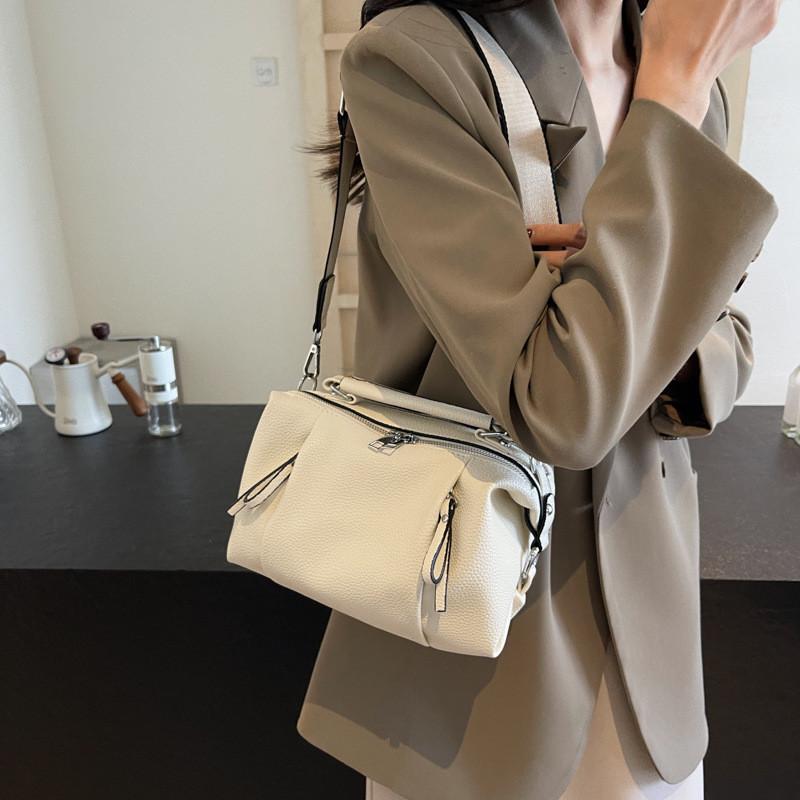 Bag Women Pu Leather Crossbody Handbag With Puckered Design For Daily Use