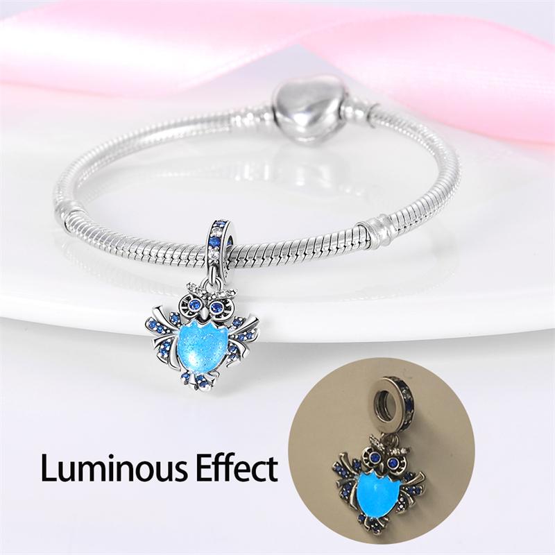 Charm Bead Components Compatible With Pan Copper Metal Firefly Ocean Star Butterfly Glowing Changing Color Trendy Authentic Original Bracelets Do It