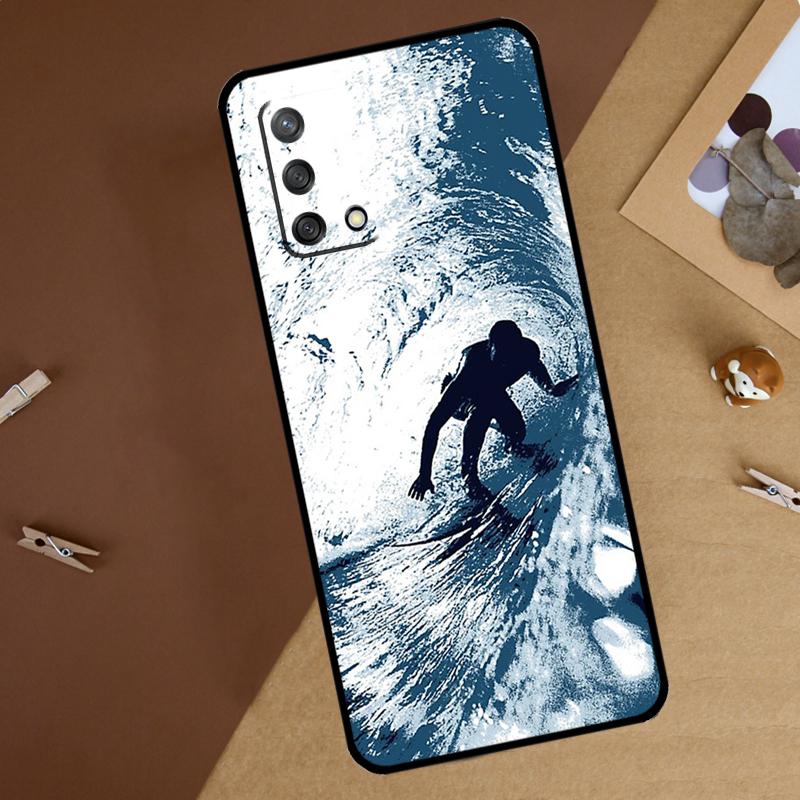 Surfing Wave For Oppo A40 A60 A80 A74 A94 A54 A18 A38 A58 A78 A98 A16 A76 A96 A15 A57S A17 A77 Phone Case