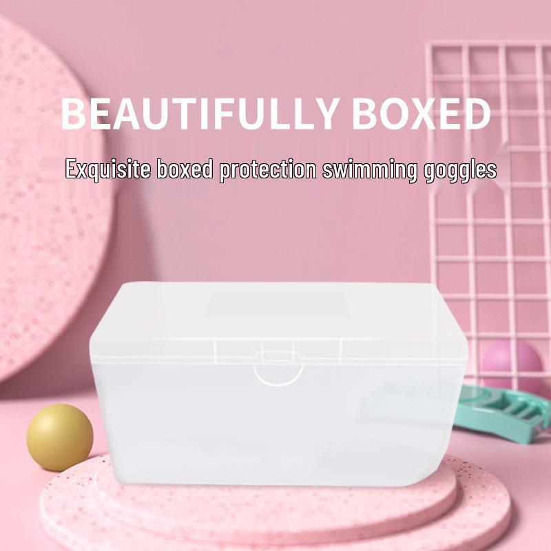 Children's Anti-Fog Waterproof Large Frame Swim Goggles with Silicone Earplugs