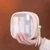 Frosted Makeup Storage Bag Zipper Wash Pouch Simple Toiletry Organizer  Ladies