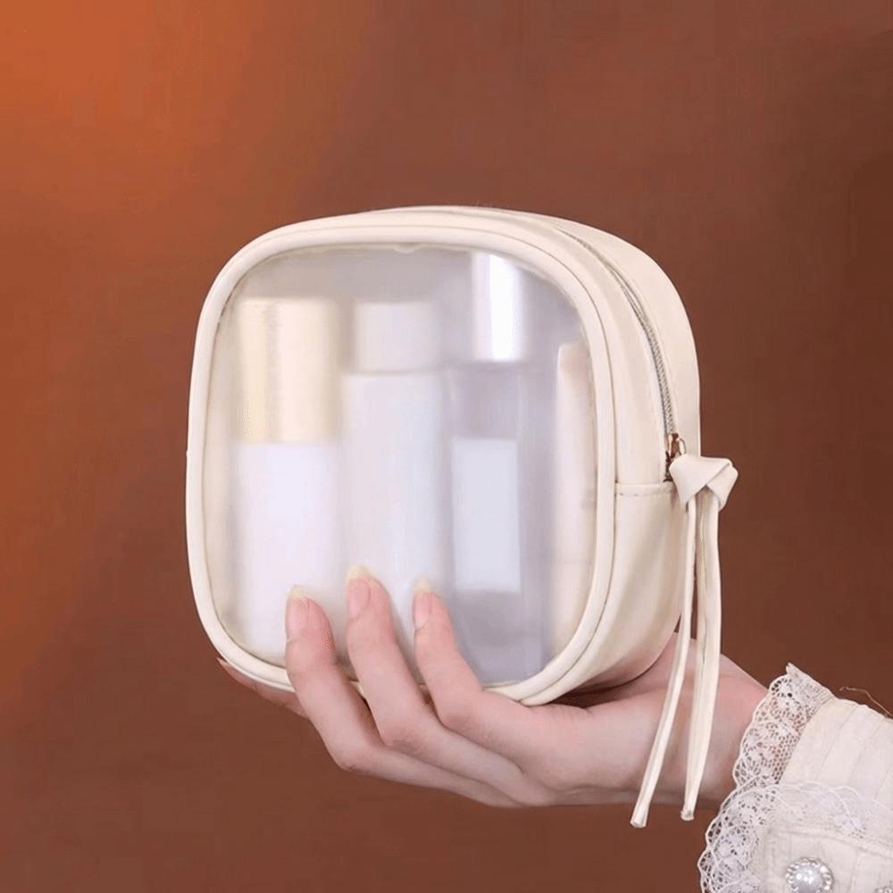 Reißverschluss Kosmetiktasche Frosted Waschbeutel Persönlichkeit Transparente Kosmetiktasche Reise