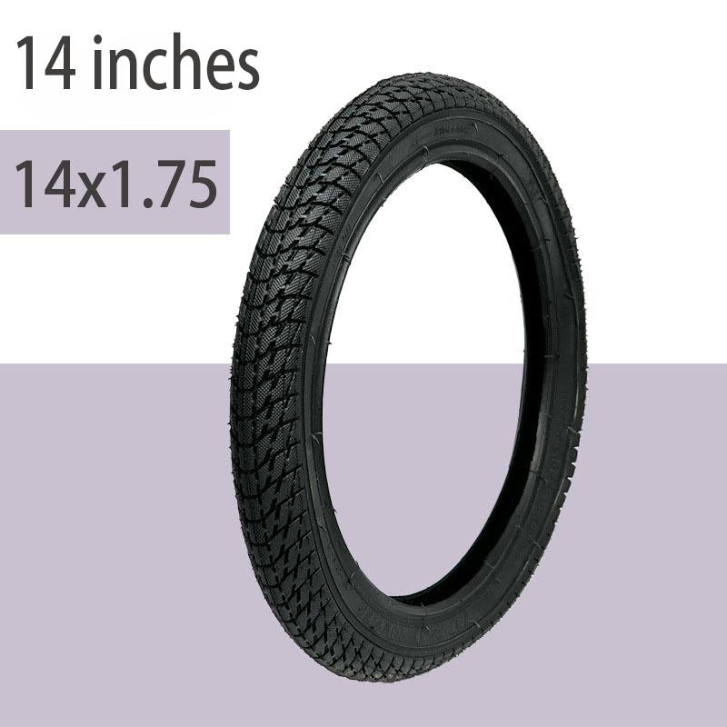 Children s bicycle tire 12/14 inches x 1.75 x 2.125 x 2.40. Single outer tire accessory for children s bikes.
