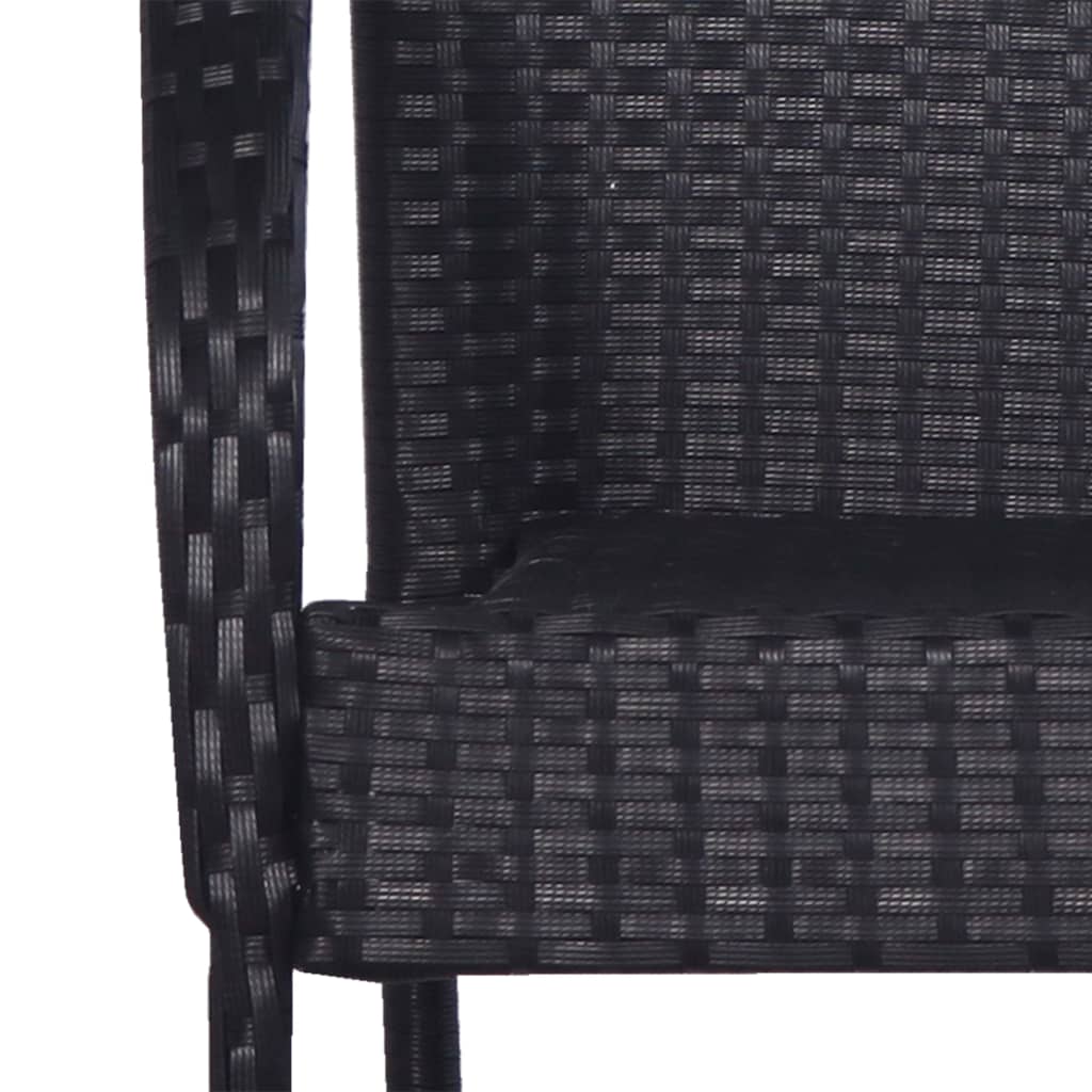 3 Piece Outdoor Dining Set Black