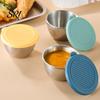 Travel Condiment Container Salad Dressing 1.6oz Leakproof Airtight Dip with Lids Reusable Lunch Box Sauce Holder Stainless Steel Cups for Boxes
