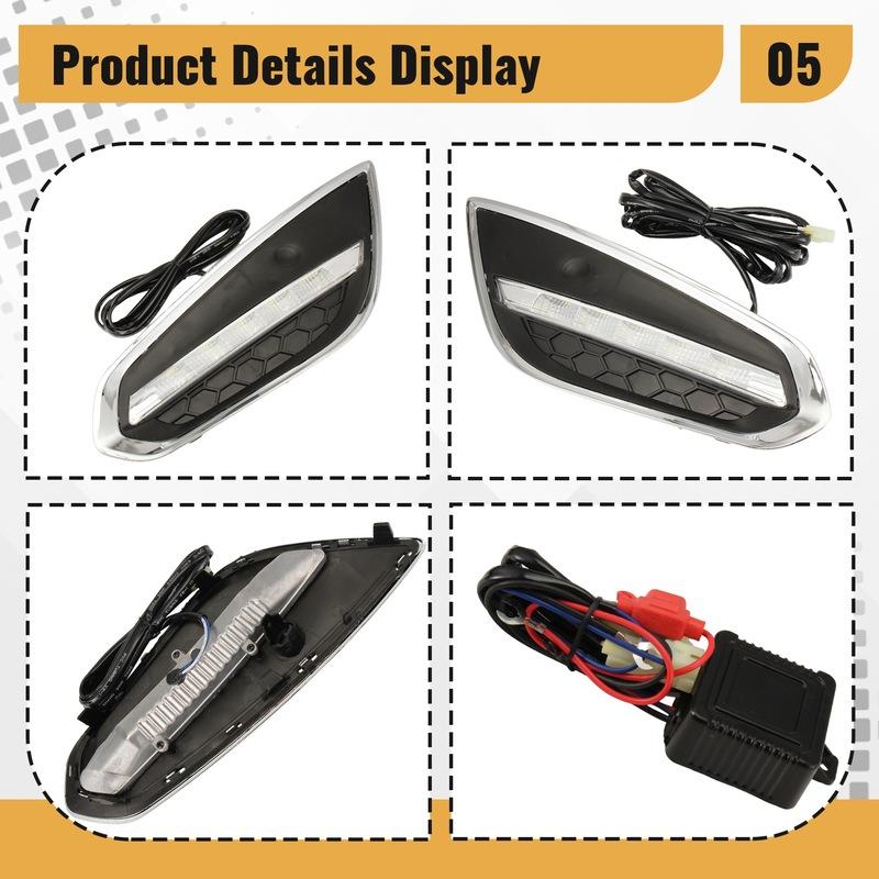 ABLZ-Car DRL LED Daytime Running Light Fog Lamp 1 Pair For Volvo S60 2009 2010 2011 2012 2013 Daylight