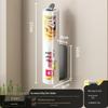 Gunmetal Wall-Mounted Kitchen Rack: No-Drill Seasoning, Knife Holder, Multifunctional Storage Solution