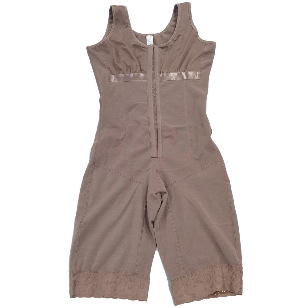 Cinta Modeladora Transfronteiriça: Body Shaper de Malha Inteiriço com Controle de Barriga, Fechamento por Colchetes, Levanta Quadril e Suporte para os Seios