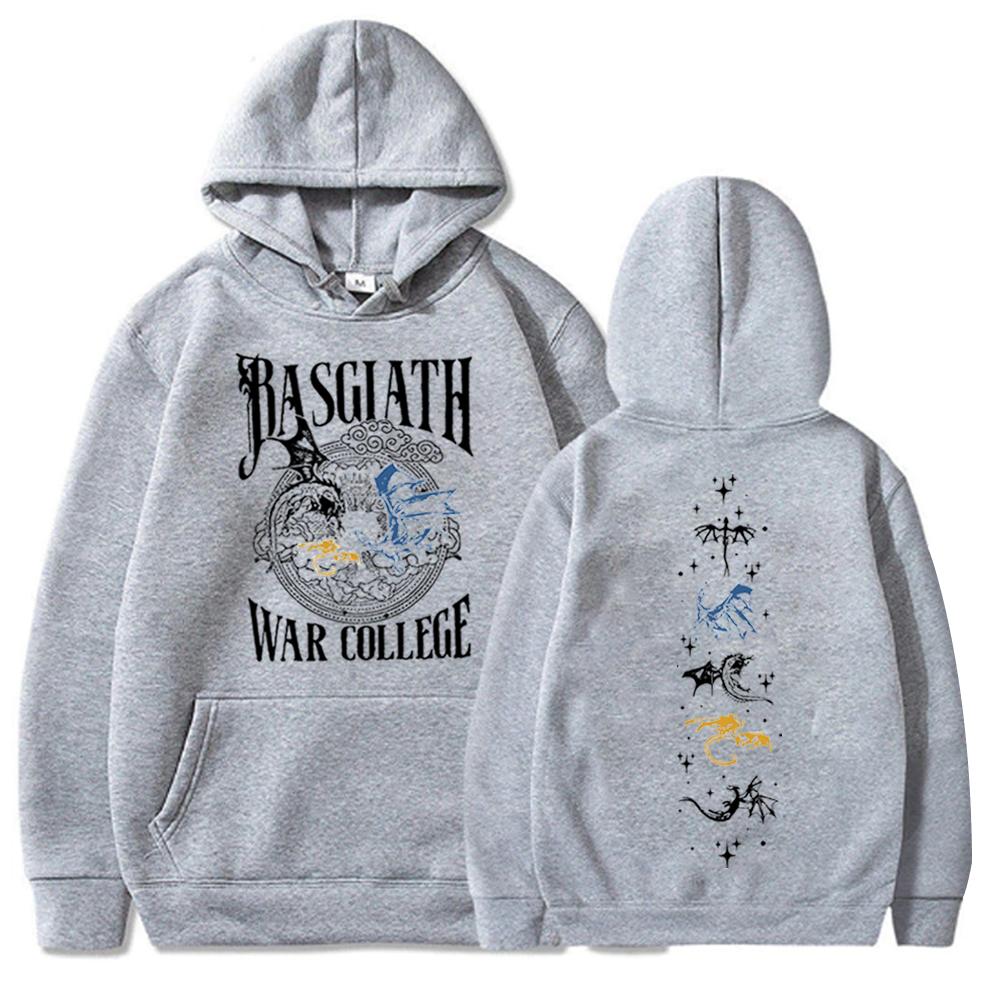 Basgiath War College Hoodie Fourth Wing Sweatshirt Iron Flame Merch Dragon Rider Hoodie Unisex Pullover Tops Streetwear