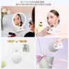 19cm Large LED Makeup Mirror with 1x and 10x Tabletop Three Color Adjustable USB 2000mAh High Compact White Double-Sided Light, Magnification, Mirror,