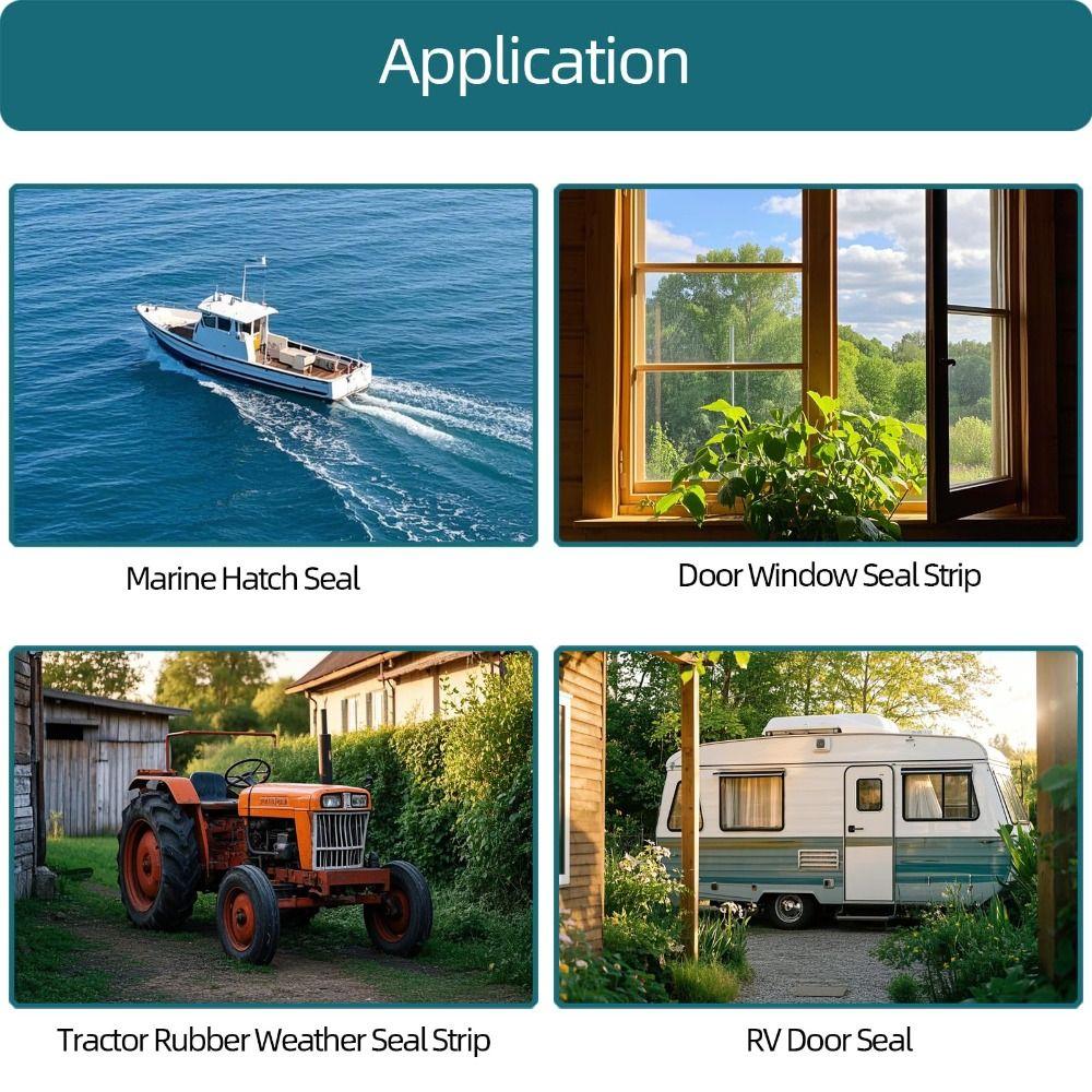 D Shape Car Weather Stripping 1m Boat Seal High Quality Car Seal  Home Improvement