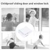 2Pcs Sliding Glass Door Lock Limiters Security Protections Window Lock Safety Buckles for Sliding Door Easy to Install