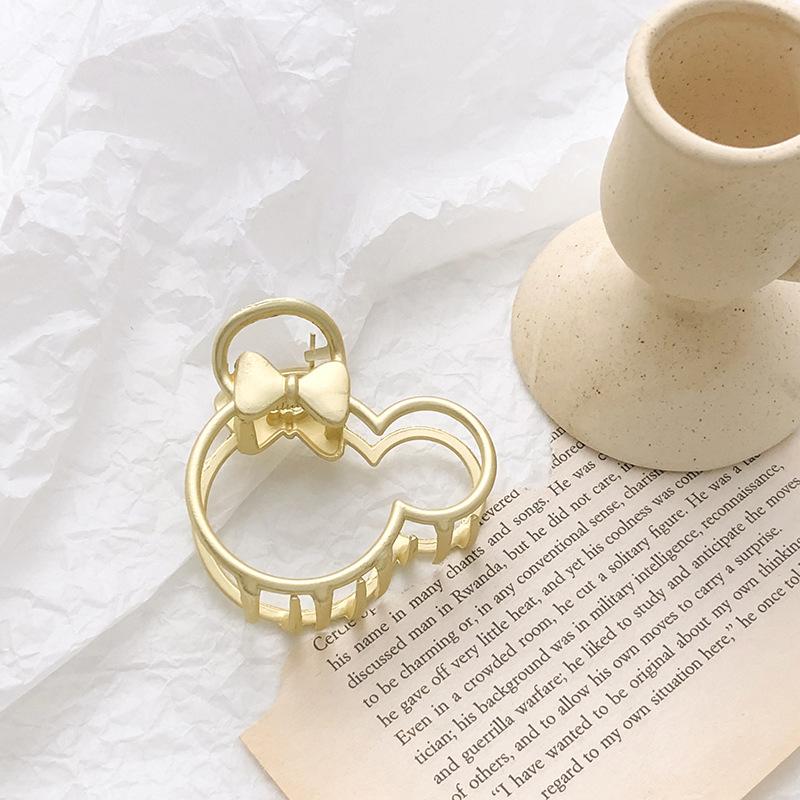 New Women Elegant Gold Silver Hair Clip Hollow Geometric Metal Hair Claw Headband Crab Hair Clips Fashion Hair Accessories