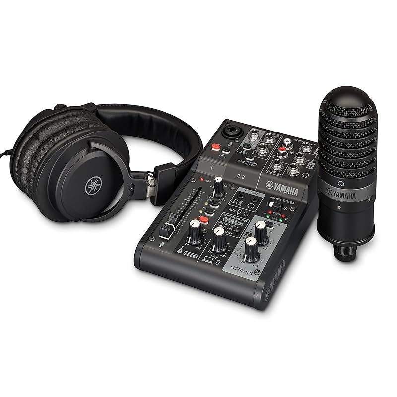 

yamaha YAMAHA mixer live streaming pack 3 channels black AG03MK2 B LSPK