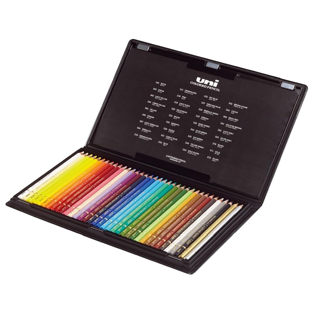 Mitsubishi Pencil Uni-Color Colored Pencils, 36-Color Set (UC36CN)