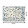 6Pcs, French-Style Blue and White Porcelain Flower and Bird Placemats, Washable, Suitable for Holiday Parties, Home Decoration