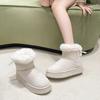 2025 Winter New Snow Boots Women's Fluffy Bow Piled Thickened Warm Non-slip Winter Cotton Boots Large Size