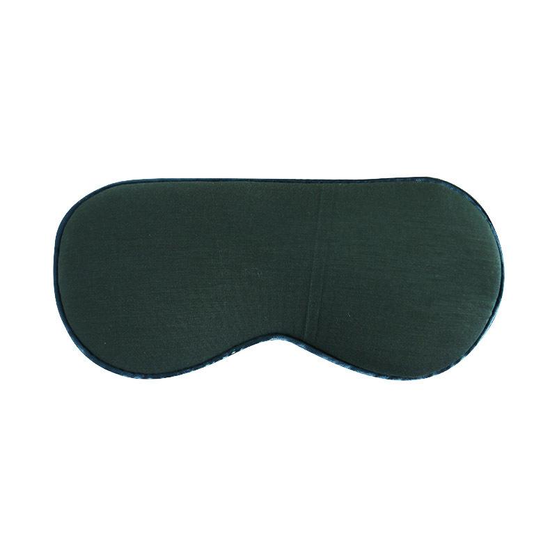 Bamboo fiber eye mask, special shading for sleep, eye mask for sleep, day buckle adjustable, full shading for men and women Dark green