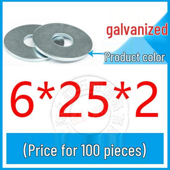 GB96-85 Carbon Steel Galvanized Thickened Oversized Flat Washer, Sizes M3-M20