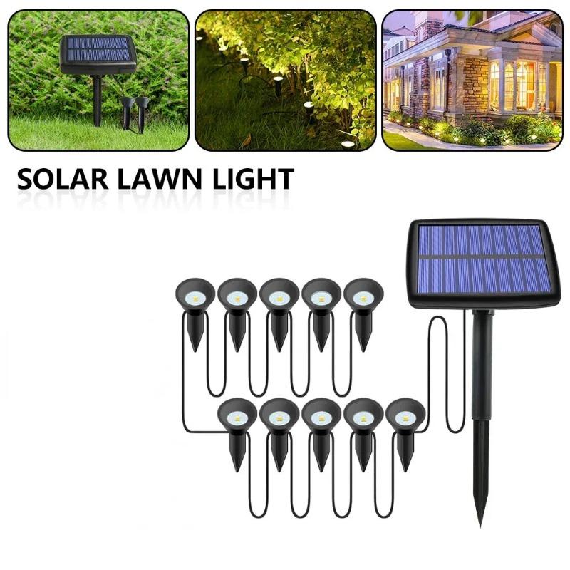 

Solar In-Ground Lights 10 In 1 Lamp Lighting Outdoor Decoration LED Landscape Resistance Garden Powered Driveway Weather Lawn Christmas Decorations 10 IN 1, 1PCS