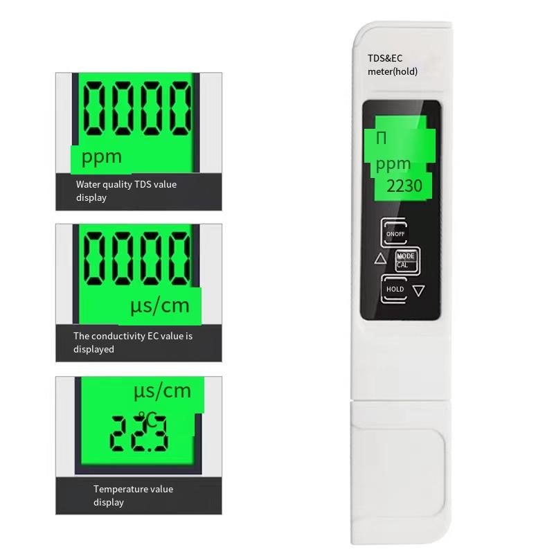 1PC Three-in-one Tds Pen Ec Conductivity Detector Household Water Quality Test Pen Household Tds Water Quality Test Pen