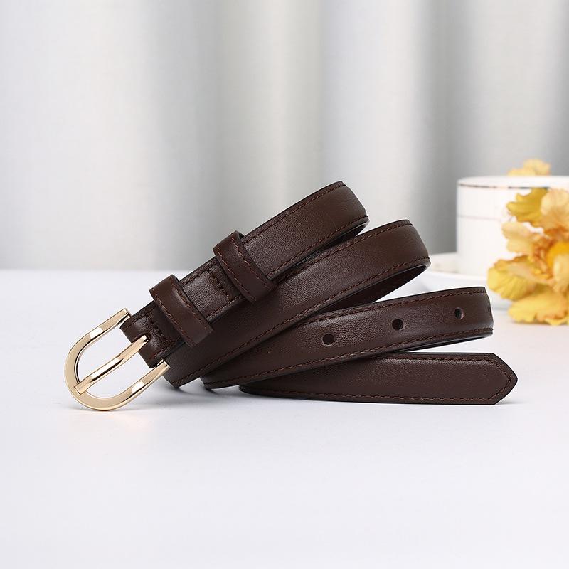 Stylish And Simple, Light Luxury And Versatile, High-End Leather Belt For Women, Korean Version Decorative Thin Belt With Skirt Belt For Women