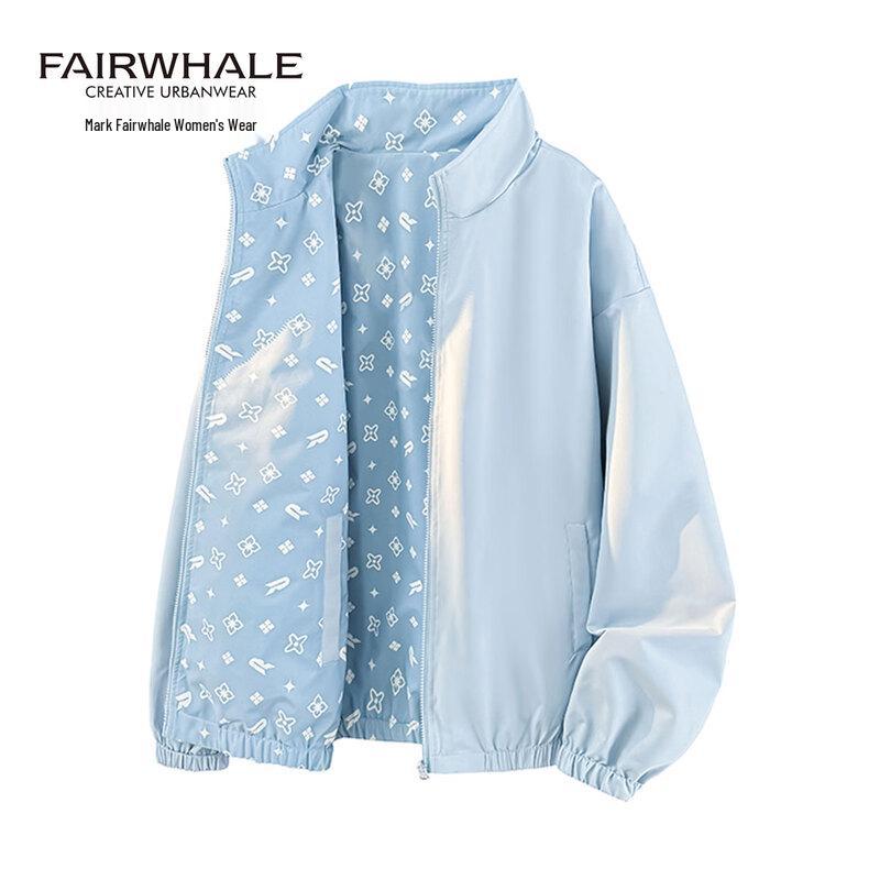 Mark Fairwhale Women s Reversible Stand Collar Casual Jacket M (100-120 jin)