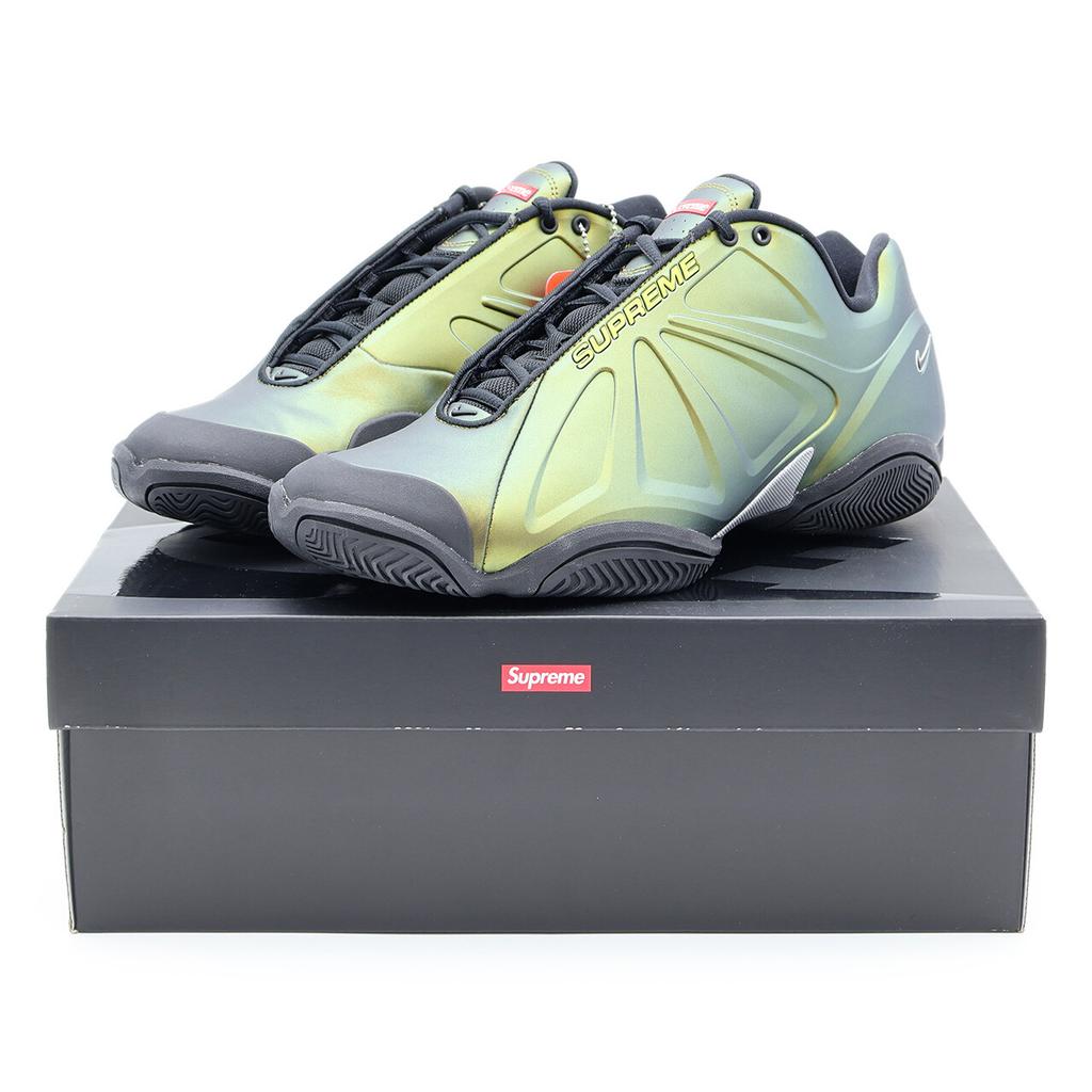 FB8934-700 Supreme Nike Air Zoom Courtposite Metallic Gold Schwarz Grün (Herren)