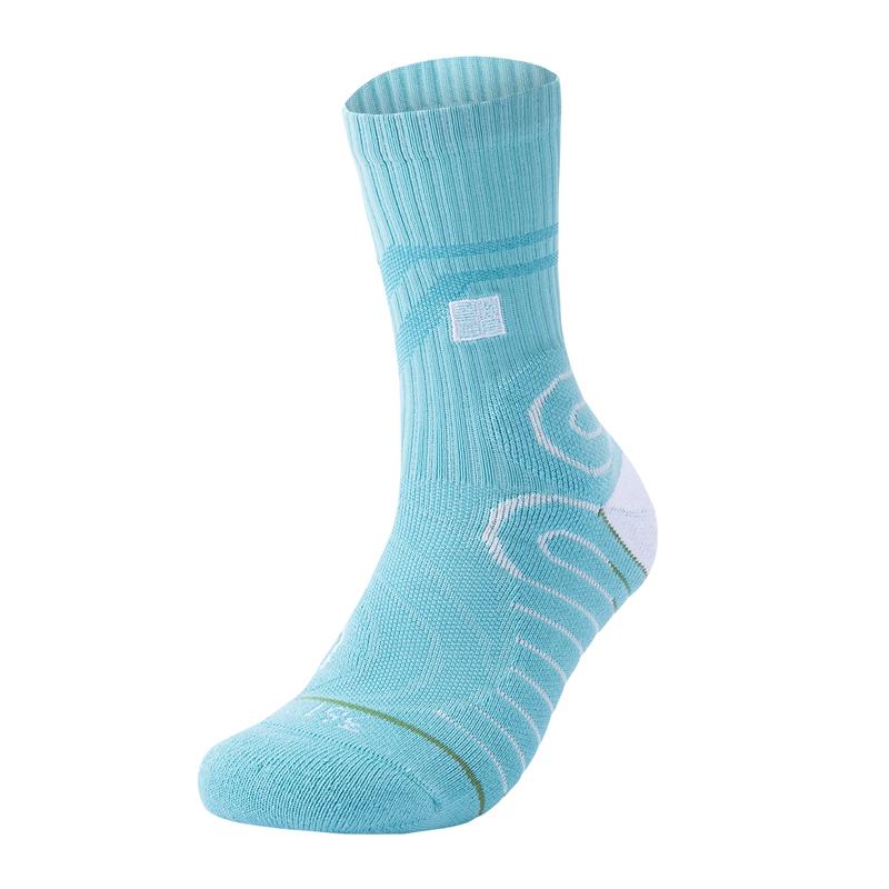 361 Degrees Men Basketball Socks High-top Breathable Professional Sweat Absorbing Training Anti- Slip Long Tube Male Hose 512433