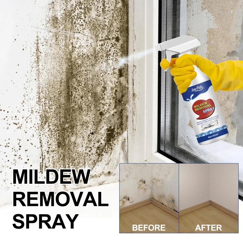 Mildew Stain Remover 60 ML Multi-Purpose Mildew Cleaner Mist Wall Mold Remover Mold Cleaning Spray For Toilet Tile Seams Washing