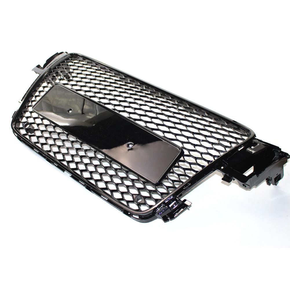 Car Front Bumper Grille Honeycomb Radiator Grille Grill Cover Compatible With A5 B8 8P0 2008-2012 8T0853651 Replacement Parts