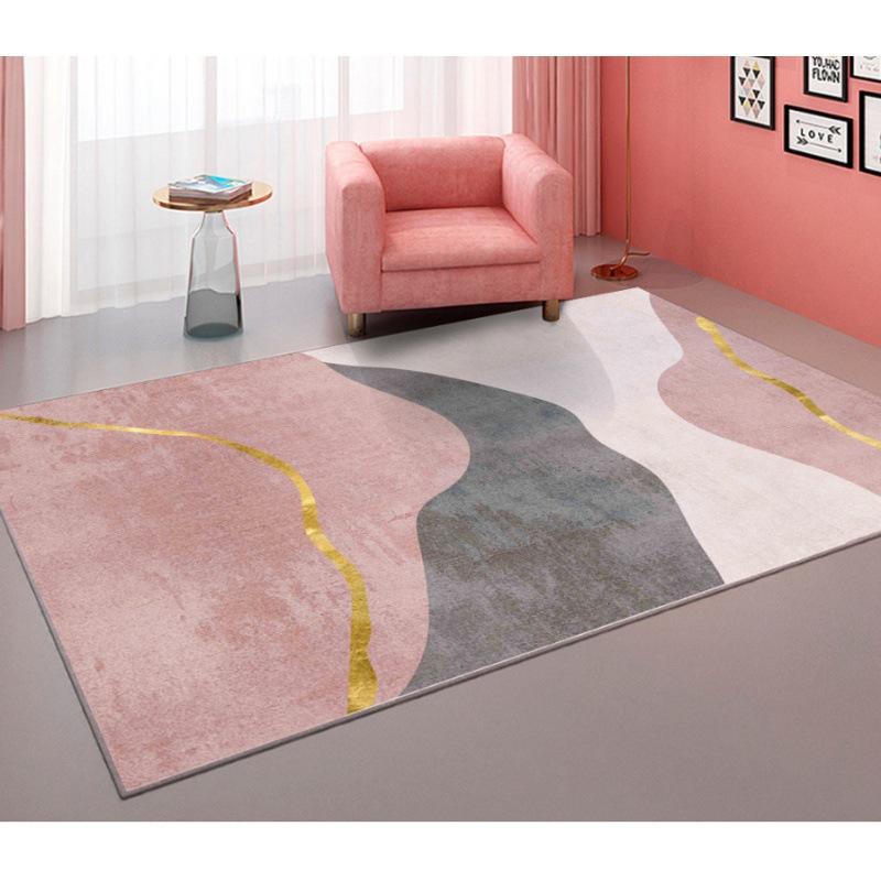 ins Wind Girl Wind Home Living Room Girl Pink Carpet Bedroom Covered With Large Bed Blanket Absorbent Non-slip Blanket