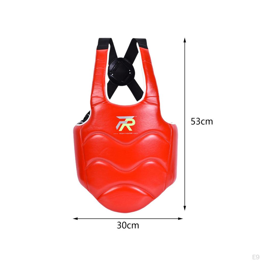 Karate Chest Shield Body Protective Gear, Women Men Rib Armour, Taekwondo Protector for