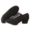 Fashion Women Latin Dance Shoes Teacher Shoes Middle Heel Jazz Square Dance Shoes Latin Dance