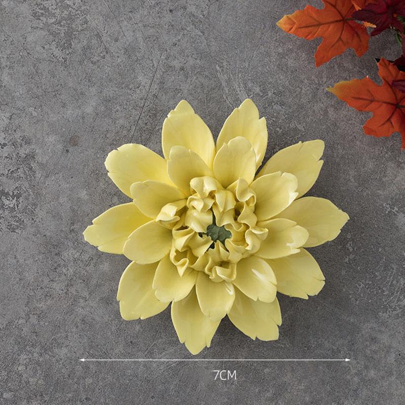 Modern 3D Ceramic Flower Wall Mural Decoration Home Bedroom Porch Wall Sticker Ornaments Office Lobby Club Wall Accessories Item
