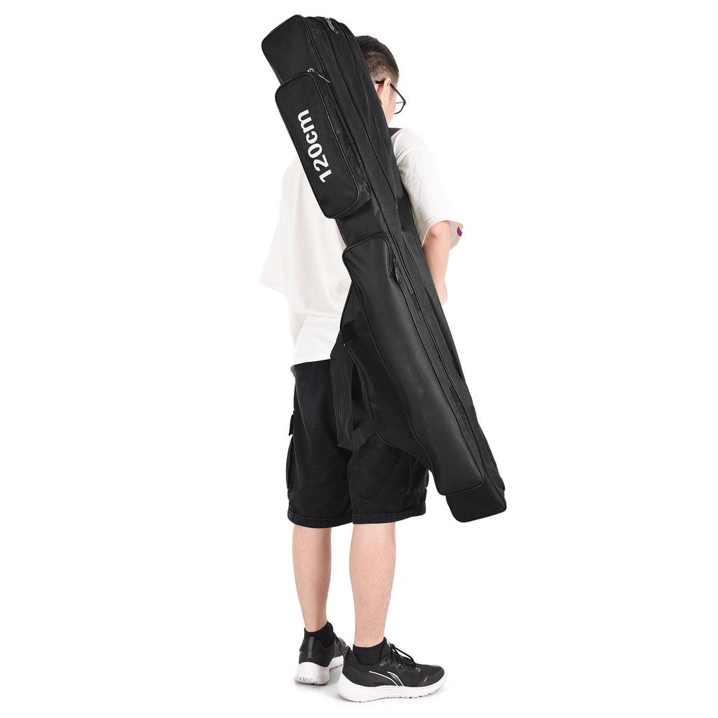 3 Layers Fishing Pole Bag Portable Folding Fishing Rod Storage Bag for Fishing Camping Hiking