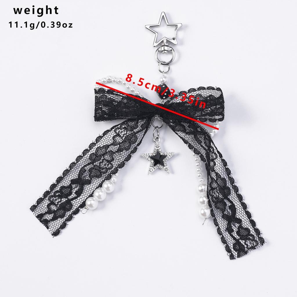 Pearl Bows Bag Charm Pendant Aesthetic Purse Charms Aesthetic keychains Keyring for Women Backpack Purse Handbag Decors
