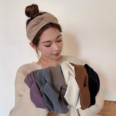 1PC Korean Style Wide Cross Headbands for Woman Solid Hairband Elastic Sports Yoga Headwear Girls Hair Band Hair Accessories