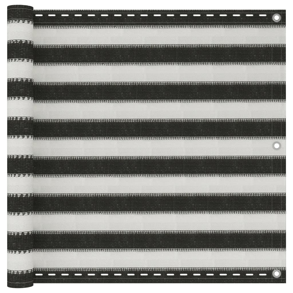 Balcony Privacy Screen HDPE 90 x 300 cm Anthracite and White