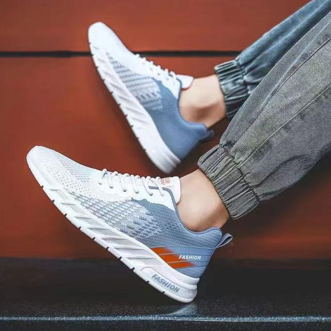 Herren Laufschuhe Atmungsaktive Strick Sport Sneakers Kissen Leichte Casual Gym Athletic Trainer Jogging Tennisschuhe