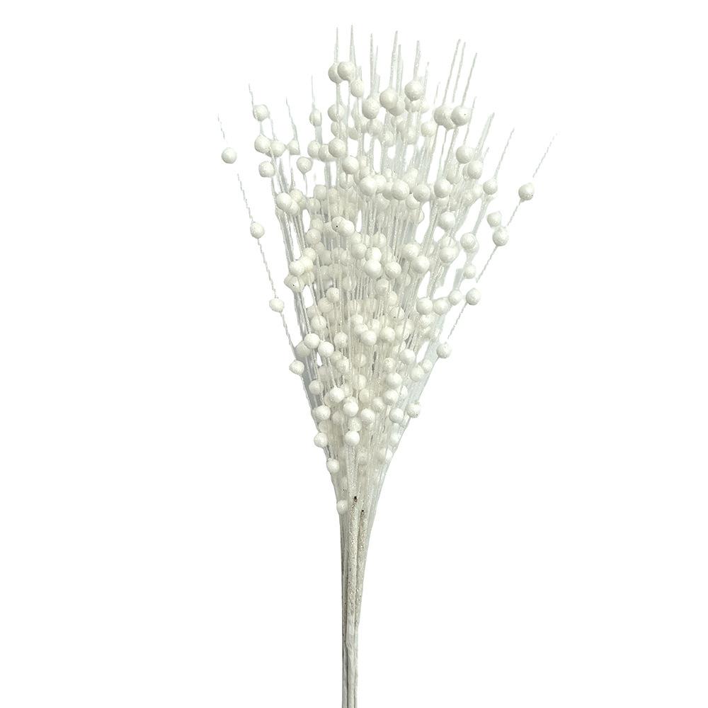 1pcs Glittery Artificial Berry Stem Decor Decorative Bead Sticks for Xmas, Christmas Tree, DIY Wreath Crafts, Gift, Small Vase, Home Decor